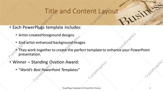 Title and Content presentation slide layout
