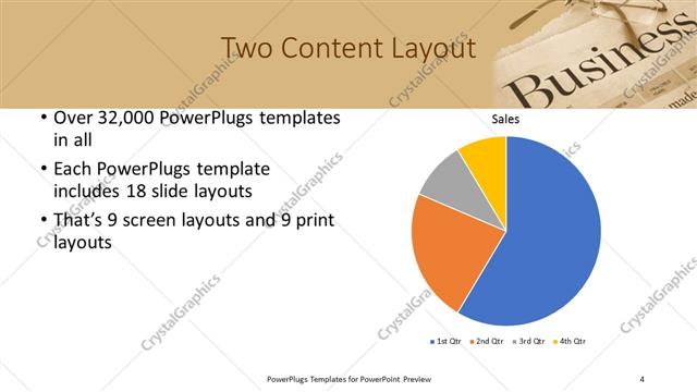 Two Content presentation slide layout
