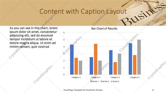 Content with Caption presentation slide layout