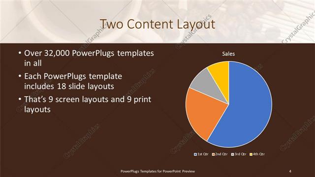 Two Content presentation slide layout