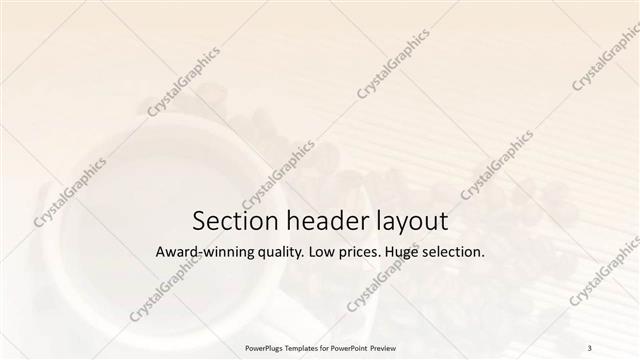 Section Header presentation slide layout