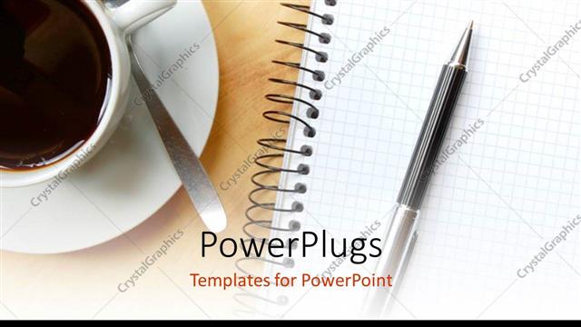  Presentation with pen - A cup of coffee with a pen