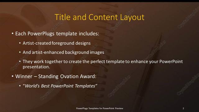 Title and Content presentation slide layout