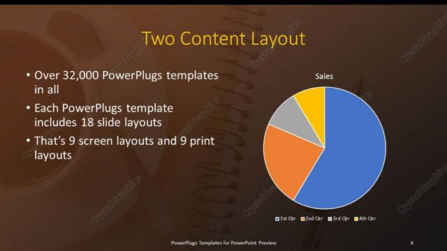 Two Content presentation slide layout