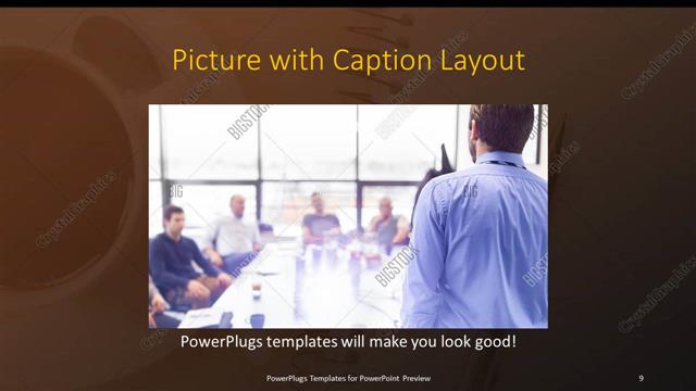 Picture with Caption presentation slide layout