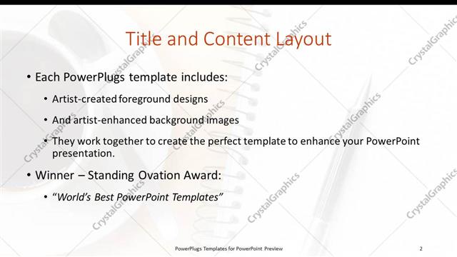 Title and Content presentation slide layout