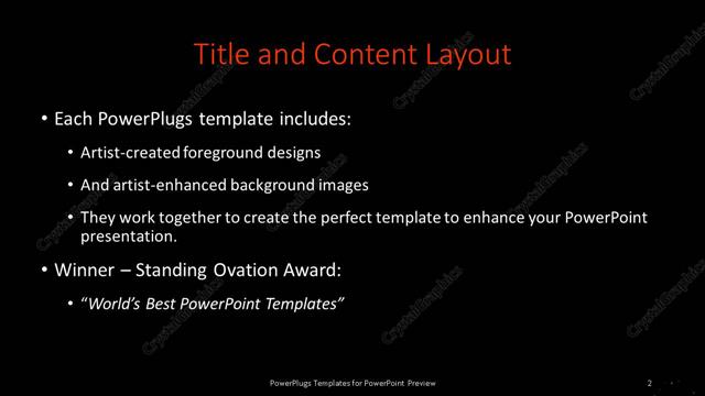 Title and Content presentation slide layout