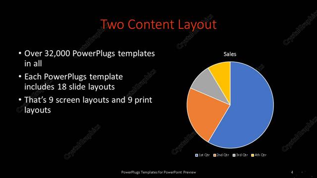 Two Content presentation slide layout