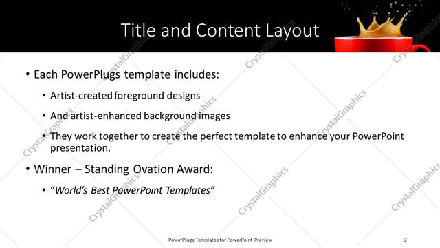 Title and Content presentation slide layout