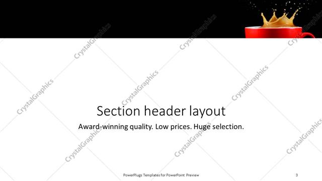 Section Header presentation slide layout