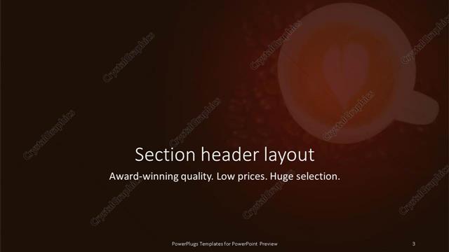 Section Header presentation slide layout