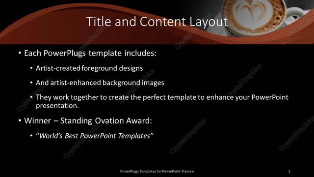 Title and Content presentation slide layout