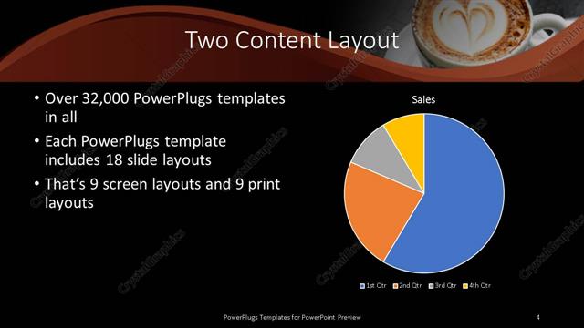 Two Content presentation slide layout