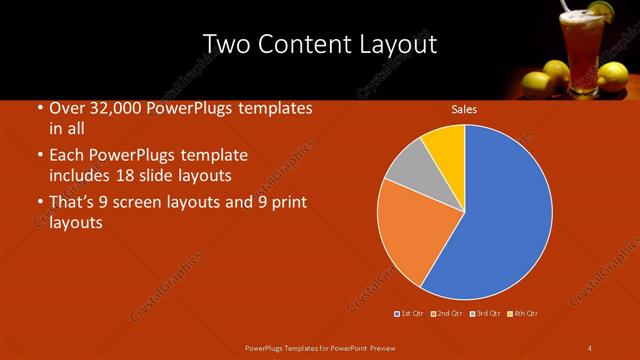 Two Content presentation slide layout
