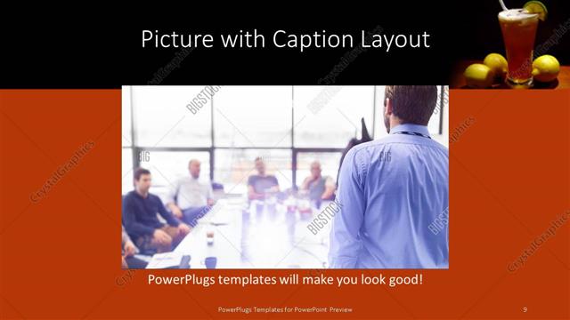 Picture with Caption presentation slide layout