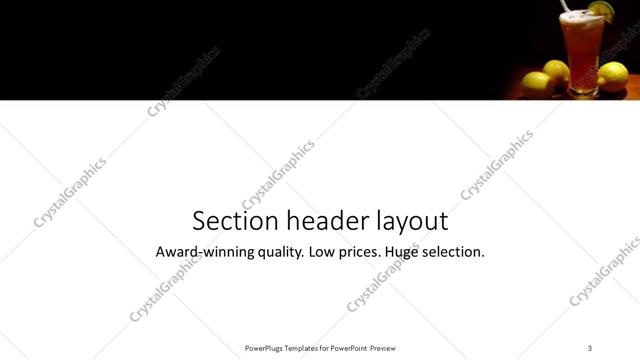 Section Header presentation slide layout