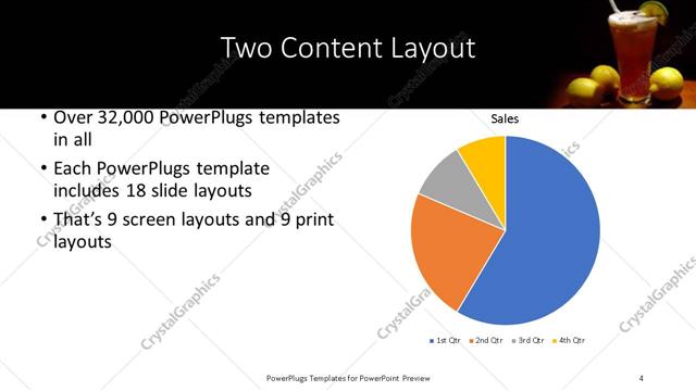 Two Content presentation slide layout