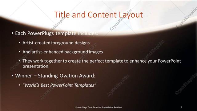 Title and Content presentation slide layout