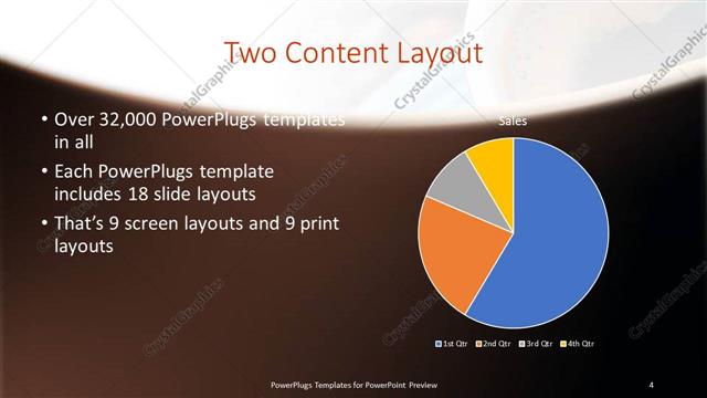 Two Content presentation slide layout
