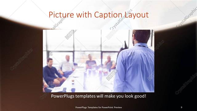 Picture with Caption presentation slide layout