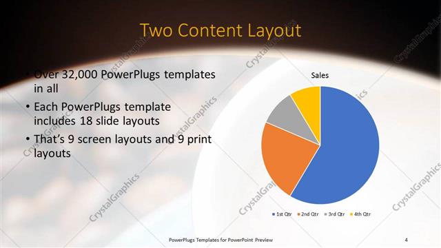 Two Content presentation slide layout