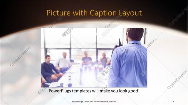 Picture with Caption presentation slide layout