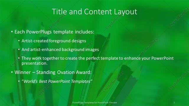 Title and Content presentation slide layout