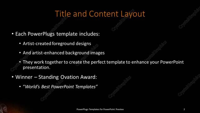 Title and Content presentation slide layout