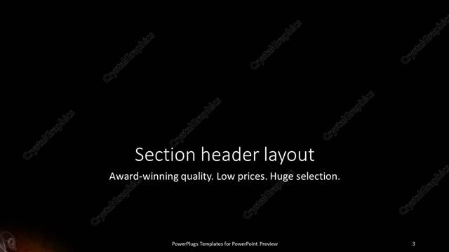 Section Header presentation slide layout