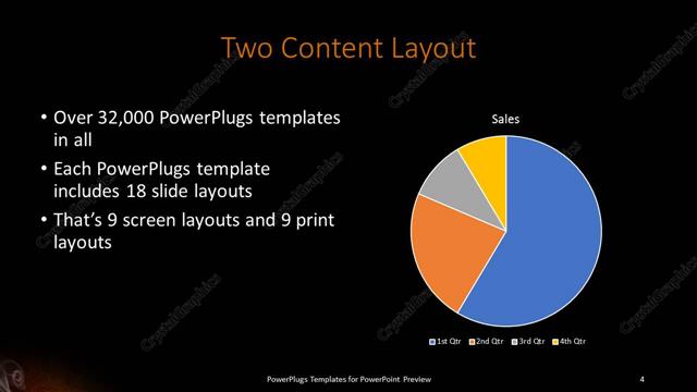 Two Content presentation slide layout
