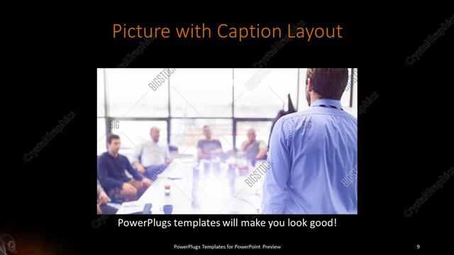 Picture with Caption presentation slide layout