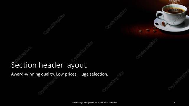 Section Header presentation slide layout