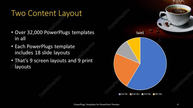 Two Content presentation slide layout