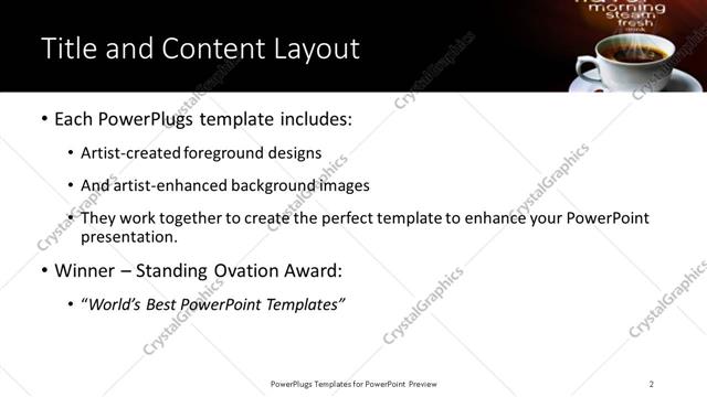 Title and Content presentation slide layout