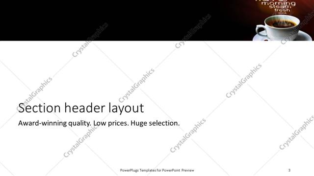Section Header presentation slide layout