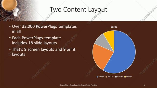 Two Content presentation slide layout