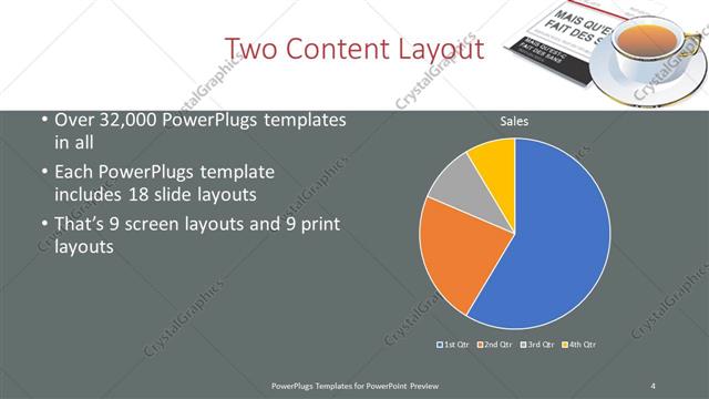 Two Content presentation slide layout