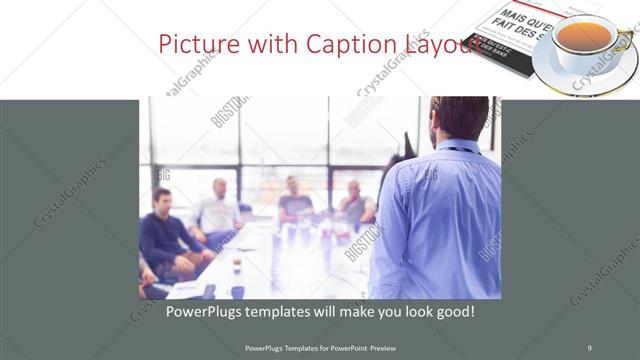 Picture with Caption presentation slide layout