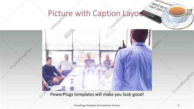 Picture with Caption presentation slide layout