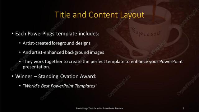 Title and Content presentation slide layout