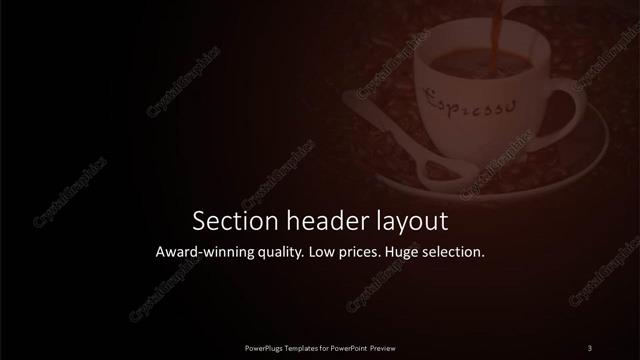 Section Header presentation slide layout