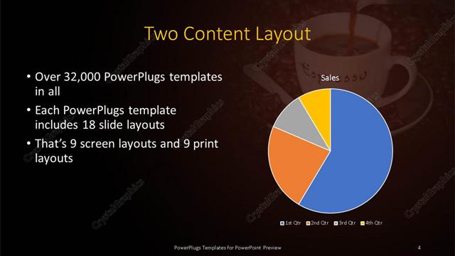 Two Content presentation slide layout
