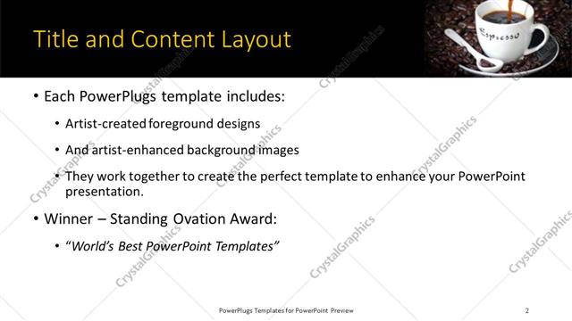 Title and Content presentation slide layout