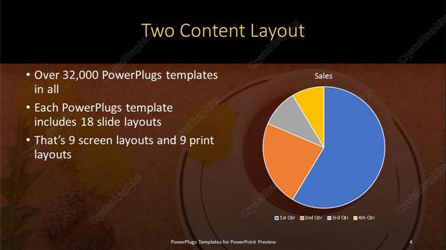 Two Content presentation slide layout