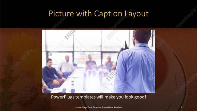 Picture with Caption presentation slide layout