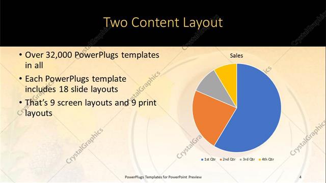 Two Content presentation slide layout