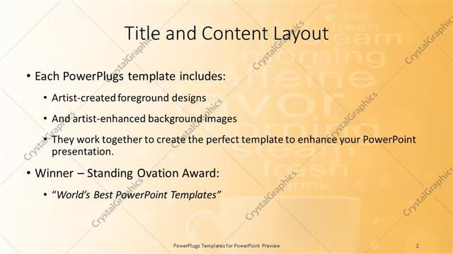 Title and Content presentation slide layout