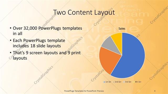Two Content presentation slide layout