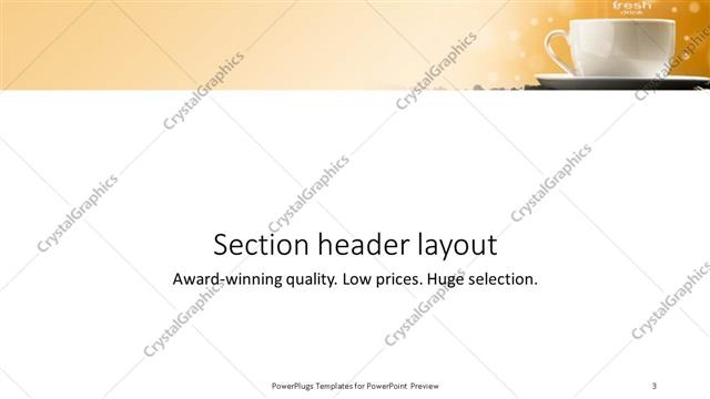 Section Header presentation slide layout