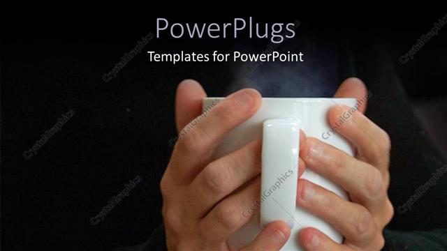  Presentation with hot tea - A cup of tea in a person's hands